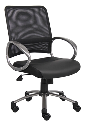 Boss Mesh Back W/ Pewter Finish Task Chair