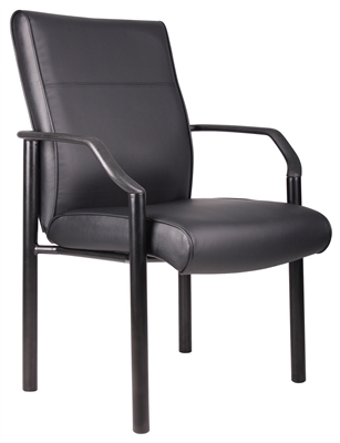 Boss Mid Back Guest Chair In Leatherplus