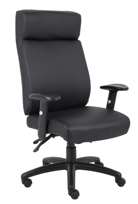 Boss High Back Caressoft Multi Function Executive Chair W/ Seat Slider