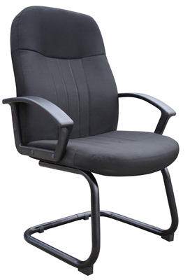 Boss Mid Back Fabric Guest Chair In Black