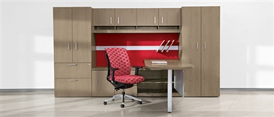 Lufton Wood veneer L Desk