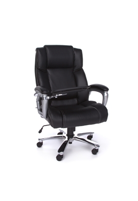 BIG AND TALL ERGONOMIC LEATHER OFFICE CHAIR WITH TABLET