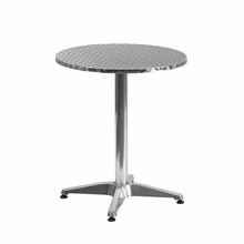 27.5'' ROUND ALUMINUM INDOOR-OUTDOOR TABLE WITH BASE