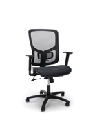 MESH SEAT ERGONOMIC OFFICE CHAIR WITH ARMS AND LUMBAR SUPPORT