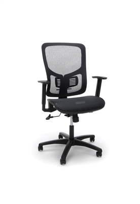 MESH SEAT ERGONOMIC OFFICE CHAIR WITH ARMS AND LUMBAR SUPPORT