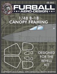 1/48 B-1B Canopy Seals for the Revell kit
