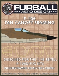 1/48 F-105D/F/G Tan Canopy Seals