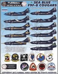 1/48  Colorful Sea Blue F9F-8 Cougars