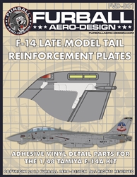 1/48 F-14 Tail Reinforcement Plates (vinyl)