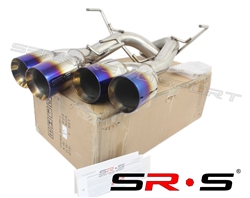 SRS 2015+ WRX STI Quad Axleback Burnt Tip Exhaust System 4" TIP