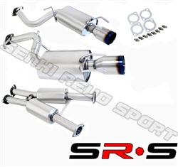 SRS Nissan 300ZX 1990-1996 Z32 2 Seater Stainless Steel Catback Exhaust System - Titanium Burnt Tips