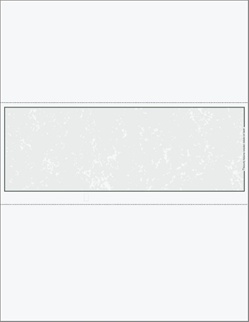 Blank Middle Position Marble Background Check Stock - Perfs at 3.5", 7.0"