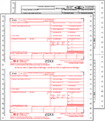 W-2 Two Wide 6-copies Carbonless Forms