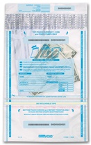 10" x 15 3/4" Vertical Twin Pocket-Clear Deposit Bag