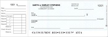 End-Stub Personal Size Checks with Deposit Slips