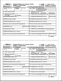 1042-S [C] Recipient Federal Copy C - Laser Forms