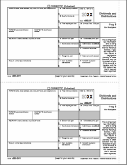 1099-DIV [B] Recipient Copy B - Laser Forms