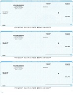 3 per Page Business Size Linen Background Laser Checks - Perfs at 3.5", 7.0", 10.5"