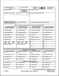 W-2C  [B] Employee’s Federal Copy B - Laser Forms