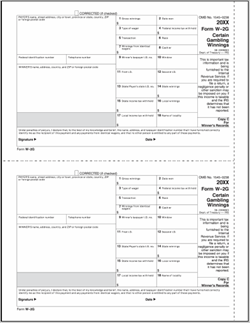 W-2G  [C] Winner's Copy C - Laser Forms