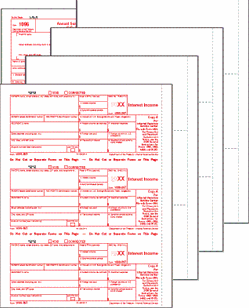 1099-INT Blank Laser Set 4-part