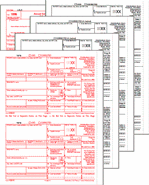 1099-R Preprinted Set 2-up 4-part