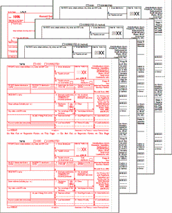 1099-R Preprinted Set 2-up 4-part