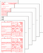 1099-R Blank Laser Set 2-up 6-part