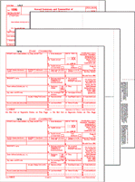 1099-R Blank Laser Set 4-up 6-part