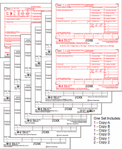 W-2 Traditional Preprinted Set 8-part