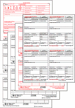 W-2 4up Condensed Set 6-part