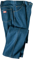 Regular fit jean, indigo blue, 14oz denim, 5 pockets, zipper, dickies brand