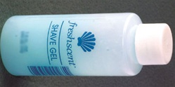 Shave gel (clear bottle)