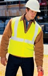 Safety vest combines reflective taping with a fluorescent body color for high visibility, Non-ANSI