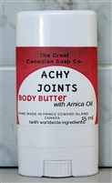 AJ Arnica Body Butter - 100% Natural - 15 ml (0.5 fl oz) Mini Roll-Up Stick