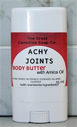 Achy Joints Body Butter packaged in an easy to apply twist up dispenser.