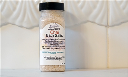 Aromatic Chai Bath Salts in a 120ml bottle