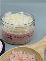 120ml Jar of Mental Clarity Bath Salts with Grapefruit, Bergamot, Basil, and Lemon Oils"