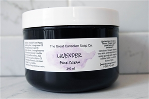 Lavender Face Cream - 99% Natural - 240 ml (8.1 fl oz) Jar