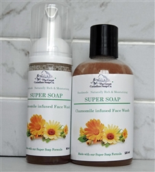 Super Soap Face Wash - Infused Face Wash - 60 ml (2 fl oz) forming pump and 120 ml (4 fl oz) refill bottle