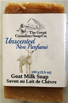 Unscented Goat Milk Soap - 100% Natural - 100 g (3.5 oz) Rectangle Bar