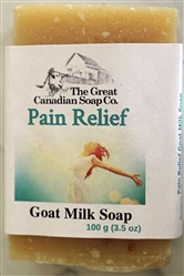 Pain Relief Goat Milk Soap - 100% Natural - Rectangle Bar 100 g (3.5 oz)