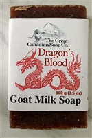 Dragon's Blood Goat Milk Soap - 98% Natural - Rectangle Bar - 100 g (3.5 oz)
