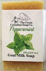Peppermint Goat Milk Soap - Rectangle Bar 100 g