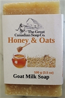 Honey & Oats Goat Milk Soap - 100% Natural - 100 g (3.5 oz) Rectangle Bar