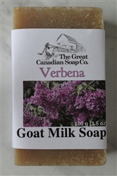 Verbena Goat Milk Soap - 98% Natural - Rectangle Bar 100 g (3.5 oz)