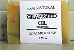 Extra Large Grapeseed Goat Milk Soap - 100% Natural - 175 g (6.2 oz) Rectangle Bar