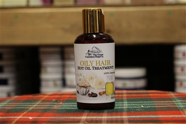 Oily Hair Hot Oil Treatment - 100% Natural - 60 ml (2.0 fl oz) Bottle