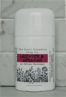 Lavender & Geranium Deodorant - 100% Natural - 50 ml (1.7 fl oz) Roll-Up Stick