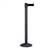 Basic Retractable Belt Stanchion Wrinkle Black with 7' Belt